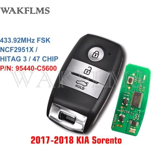 For KIA Sorento 2017 2018 2019 Keyless Go Smart Remote Car Key Fob 433MHz ID47 95440-C5600 95440C5600
