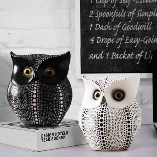 Home Decorations Owl Resin Statue Nordic Style Figurines For Interior Creative Home Decor Model Accessories Living Room Crafts
