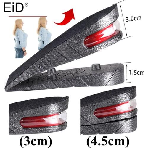 EiD Invisible Height Increase Insole Height Lift Adjustable 3CM/4.5CM Air Cushion Pads Shoe Heel Insert Taller Support Foot Pad