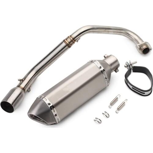 Motorcycle exhaust muffler contact middle middle pipe slip-on with exhaust with stickers For honda grom M3 MSX 125 MSX125 GROM