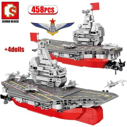 City WW2 Boat Warship Model Police Building Blocks Creator Military Technical Ship Aircraft Figures Bricks Gifts Toys for Boys