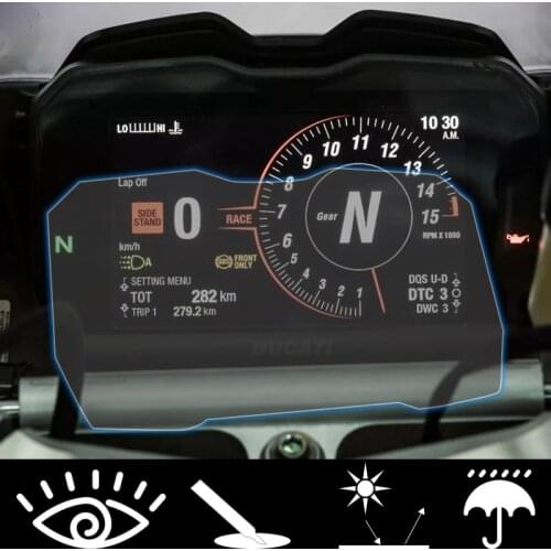 Dashboard Screen Protector Kit For Ducati Panigale V4/V4S 18-, Streetfighter V4/ Panigale V4R 20- & Multistrada V4 '21