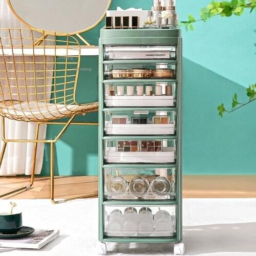 Cosmetic Storage Box Lipstick Mask Makeup Brush Desktop Storage Cabinet Skin Care Products Organizer Perfume Floor Drawer Rack