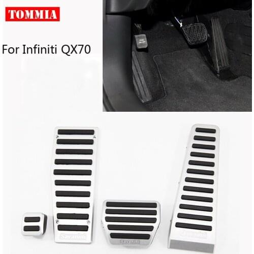Pedal Cover Fuel Gas Brake Foot Rest Housing No Drilling For Infiniti QX70 2013-2016 Car-styling
