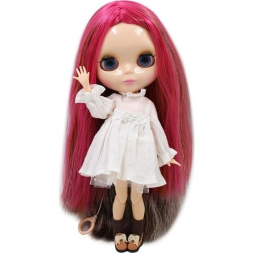 ICY DBS Blyth Doll Series No.BL8800/0222/1290/232 JOINT body Rose red mix Grey hair 1/6 BJD