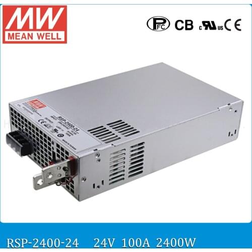 MEAN WELL RSP-2400 PFC SMPS Ajustable Parallel Switching Power Supply 220V To 12V AC DC Transformer 2400W 24V 48V Led Strip 50A