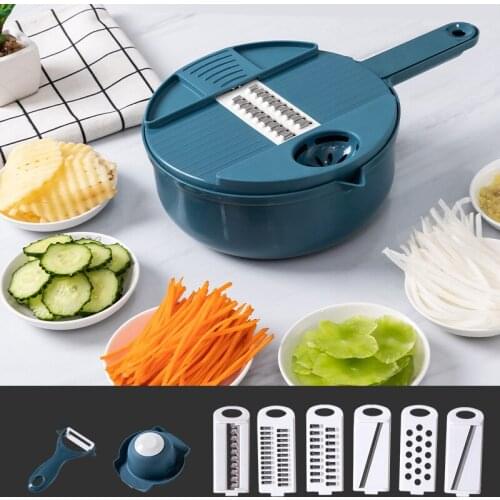 12 Piece Set Multi-Function Vegetable Chopper Carrots Potatoes Manually Cut Shred Grater For Kitchen Convenience Vegetable Tool
