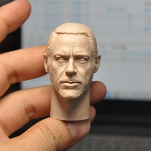 Unpainted 1/6 Scale (Bald Hair) Tony Stark Head Sculpt Model For 12'' Action Figure Dolls Painting Exercise No.335
