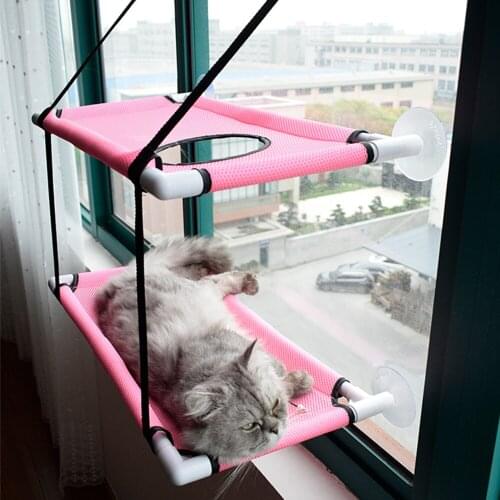 Cat Balcony Hammock Bearing 24kg Cat Sunny Seat Pet Waterproof Fabric Cat Bed Cat Climbing Sleeping Mattress Single Layer Double
