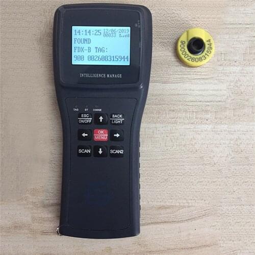 Handheld Low Frequency Card Reader 134.2K Animal Ear Tag Pet Chip Code Scanner Reader ISO11784 FDX-B EMID