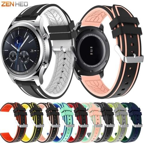 Silicone Wrist Band for Samsung Galaxy Gear S3 Classic Frontier Replacement 22mm Strap For Xiaomi Huami Amazfit Stratos 2/2S