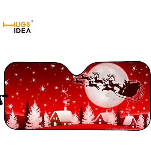 Merry Christmas Car/Auto Sun Shade Visor Santa Claus Print Sunshade Shield UV Sun and Heat Reflector Keep Your Vehicle Cool