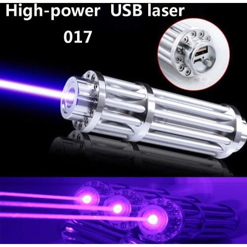 The most powerful laser pointer blue laser cutting torch USB rechargeable laser flashlight adjustable focus blue laser