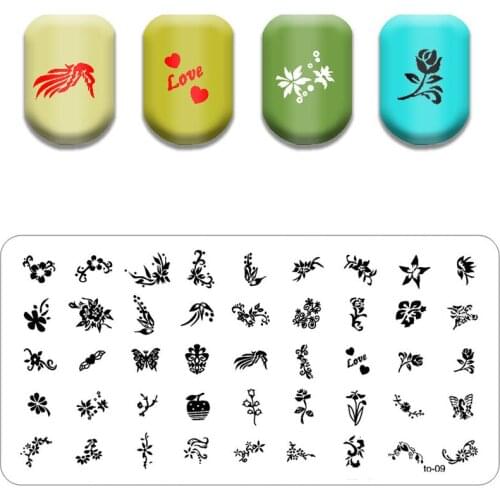 16PCS/lot Konad Design Stamp Image Plate Stamping Nail Art DIY Image Plate Template to01-16