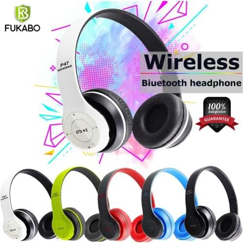Foldable Wireless Headphones 9D HIFI Stereo Bluetooth Headset With Mic Support SD Card