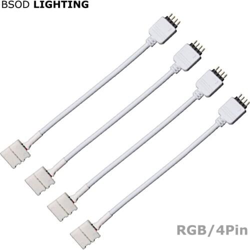 BSOD LED Strip Connector Cable RGB to Controller Female Port Cable Adapter 4Pin Conductor Wire Extension Cable Extend Cord