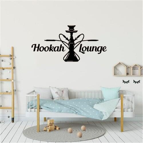Shisha Shop Wall Sticker Man Wall Decal Shisha Smoking Arab Art Revocable Vinyl Sticker Mural DW7372