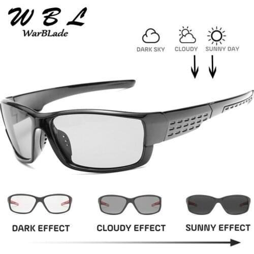 WarBLade male Driving Polarized Square Photochromic Sunglasses Men Chameleon Glasses Men Driver Goggles UV400 2019 Hot