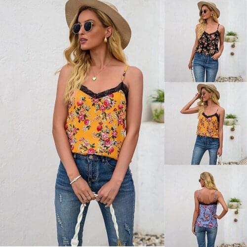 Womens summer tank tops t-shirt vests for women crop tank halter sexy top blouses female girls traf summer lace cotton camisole
