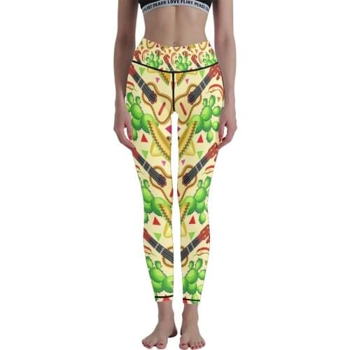Digital Print Womens Yoga Pants High Waist Exercise Leggings Running Elastic Breathable Tight Pants Women Movement Tying Feet