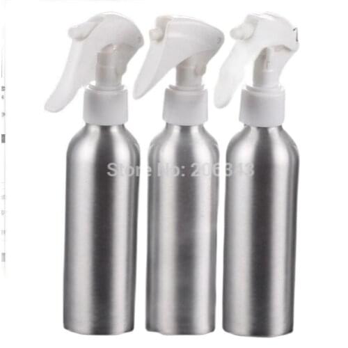 100pcs 150ml Aluminium bottle metal bottle with white mouse shape mist sprayer pump