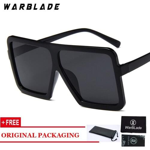 2018 Oversize Square Sunglasses Women Vintage Brand Designer Gradient Lens Shades Sun Glasses Men Big Black Frame Glasses