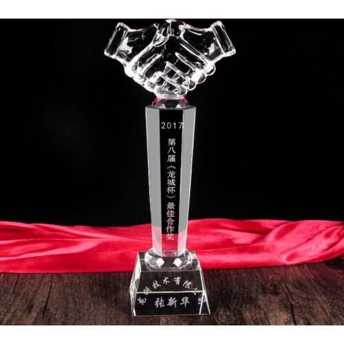 2020 Customize Custom Business company Trophy -enterprise government team Cooperative partner high-grade crystal Trophy statue