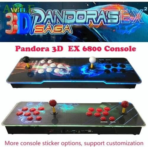 Pandora 3D WIFI EX SAGA Box 6800 in 1 Arcade agme Console Save Function Multiplayer Joysticks arcade Game Cabinet 4 Players