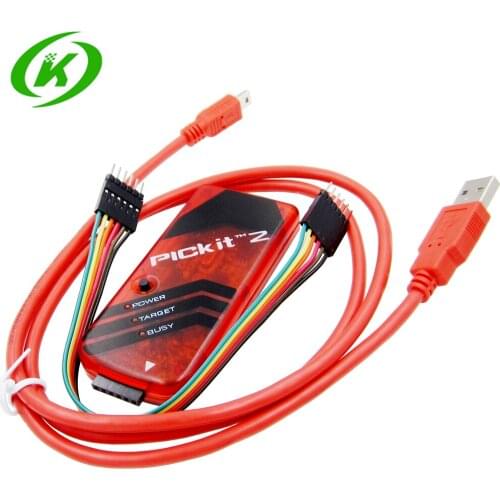 5sets/lot PICKIT2 PIC Kit2 Simulator PICKit 2 Programmer Emluator Red Color w/USB cable Dupond Wire