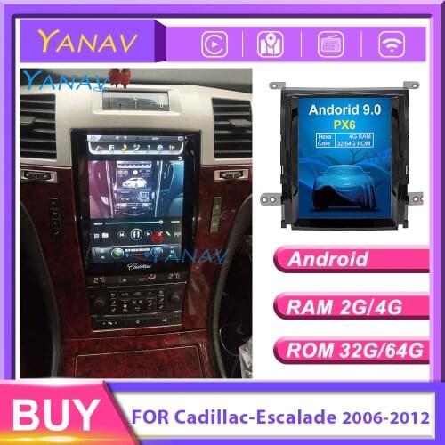 HD Vertical screen Car DVD multimedia player For Cadillac-Escalade 2006-2012 Android Car GPS Navigation Audio Stereo Video Radio
