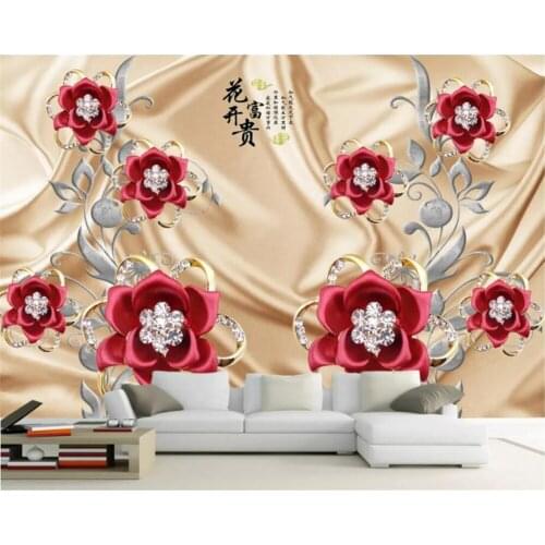 Beibehang Custom wallpaper 3d photo murals upscale atmosphere luxury silk diamond jewelry background wall paper Papel de parede