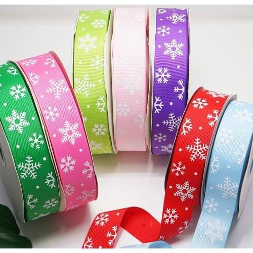 Free shipping 50 yard 7/8 " 22 mm Christmas printed grosgrain ribbon
