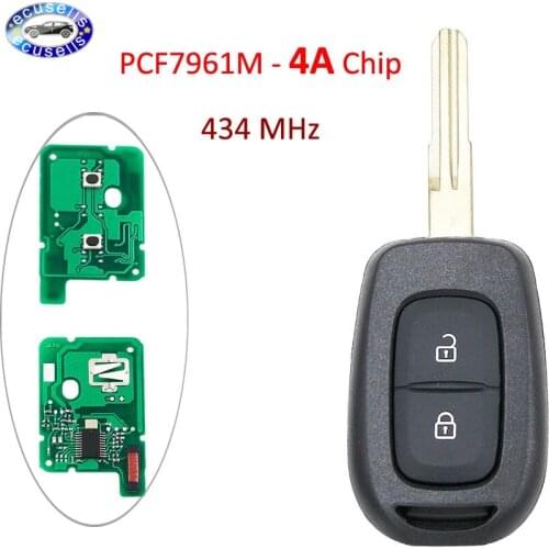 3 Button Remote key Fob 434MHZ with 4A PCF7961M chip for Renault Duster Dokker Trafic Master