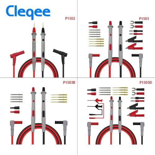 Cleqee Multimeter probes replaceable needles test leads kits probes for digital multimeter cable feeler for multimeter wire tips