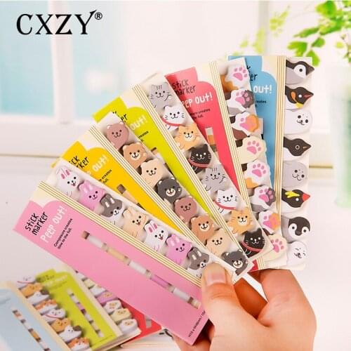 CXZY cat kitti rilakkuma sticky note kawaii index notebook memo pad planner sticker post to do list office stationery it 3B816
