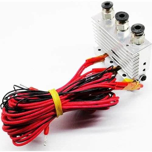 HE3D hotend triple Nozzle for 3D Printer Extruder Three in three out nozzle kit