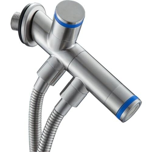 Stainless steel pressurized toilet spray gun dual function womens washer sprinkler set magnetic suction flushing faucet