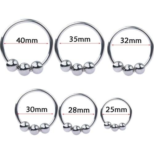 3-Beads Penis Ring Foreskin Correction Glans Delay Ring Cbt BDSM Lock Sex Toys For Men Cock Ring Adult Erotic Products