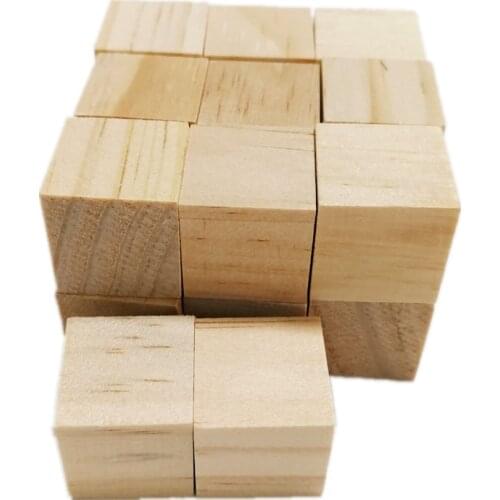 20pcs 20mm Unfinished Wood Craft Cubes Blank Wooden Cubes Natural Solid Cube Wood Blocks for Crafts DIY Projects Decorations