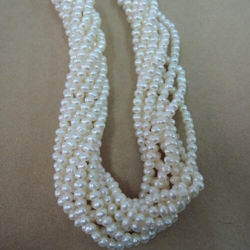 3-4 mm MINI FRESHWATER near round PEARL BEADS,100% NATURE freshwater pearl material with near round shape-AA quality-2-5 MM
