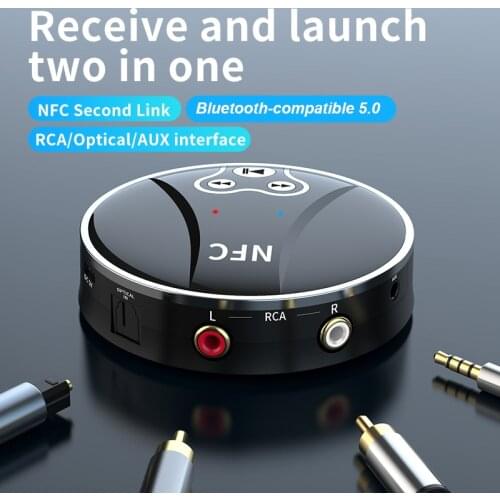 NFC Bluetooth Receiver Aux 3.5mm Jack USB Wireless Adapter Music For TV Car Kit Speaker RCA Bluetooth 5.0 Audio Transmitter