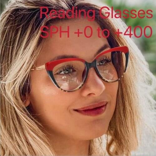 ZAOLIHU TR90 Cat Eye Women Reading Glasses Blue Light Blocking Lady Leopard Eyeglass Quality Hyperopia Presbyopia Glasses