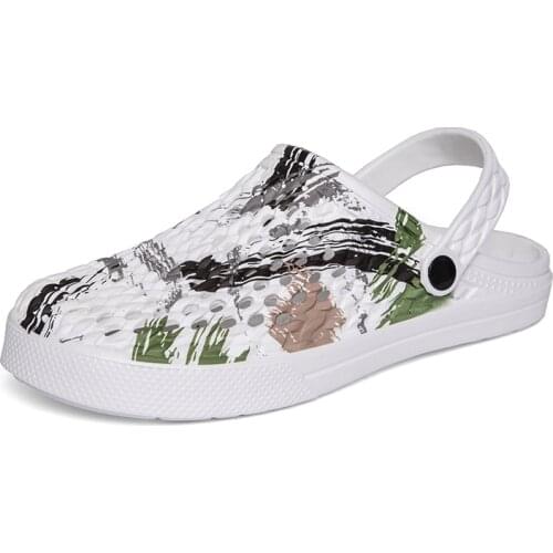 Men Hole Shoes Garden Casual Rubber Clogs Male Sandals Summer Beach Slides Water Swimming Jelly Comfy Slippers Size 45