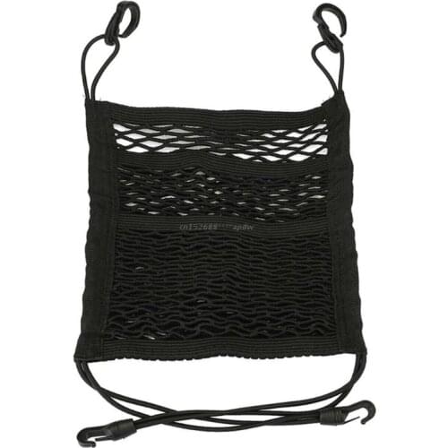 Car Net Organizer Standard Between Seat Mesh Storage Net with Pockets Front Seat Dog Barrier for Cars