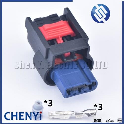 1 set 3 Pin female reversing radar camshaft sensor plug Automotive wiring harness waterproof plug connector 13893234