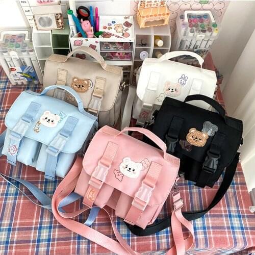 2021 Kawaii Purse Womens Shopper Bag Shoulder Bag for Girls Handbags Cute Wallets Designer Female Casual Travel Mini Canvas Bag