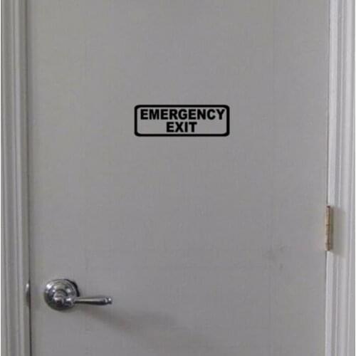 "EMERGENCY EXIT" Sign Vinyl Decal-Door Window Wall - Business, Office, Warehouse Wall Stickers