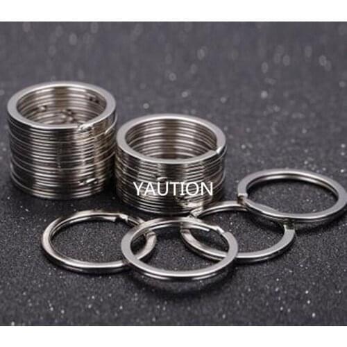 10pcs Split Keyring keychain Key Ring Loop Holder Clasps Keyfob Connectors 30mm