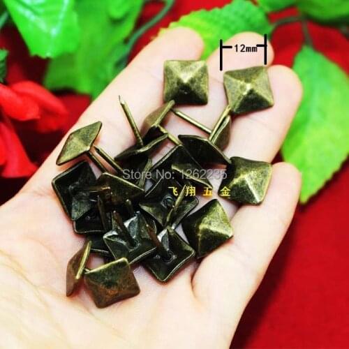 12*17mm Furniture Hardware square nails Quartet nails Nails plane Decorative nails Antique sofa doornail Wholesale