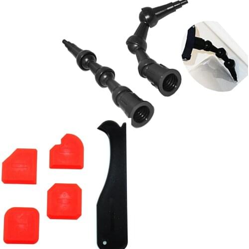 2pcs 360 Angle Rotating Bent Nozzle and 1set Easy Work Sealant Finisher Scraper Silicone Finishing Tool